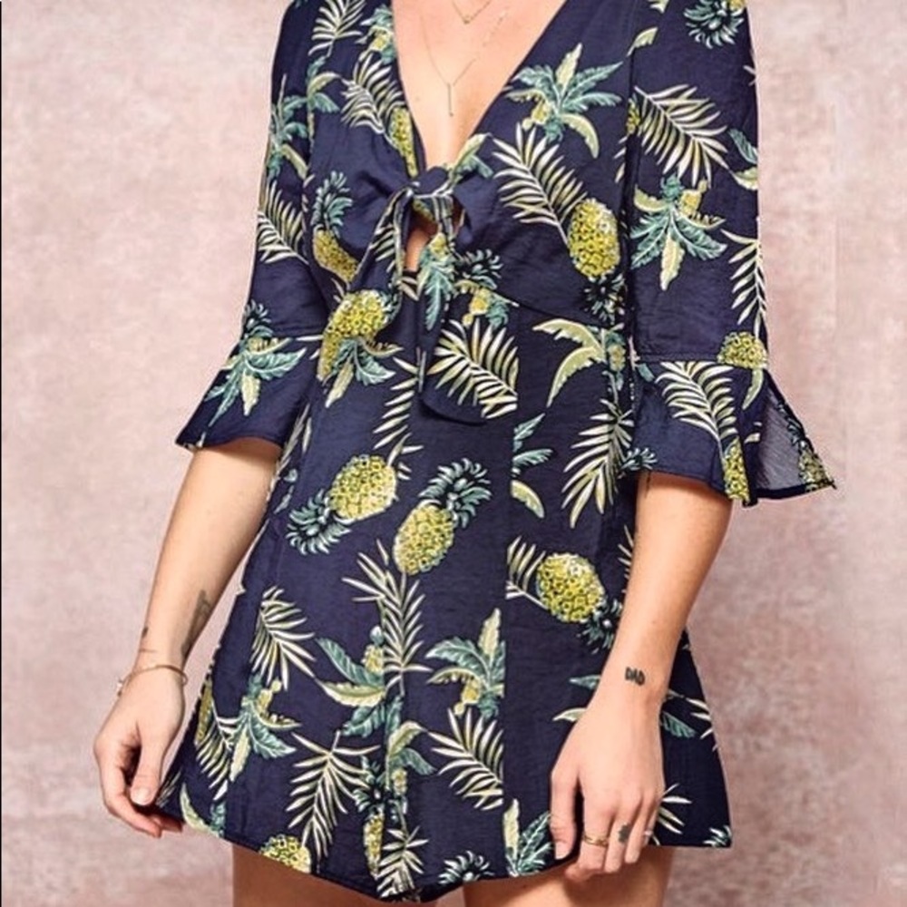 Pineapple print romper